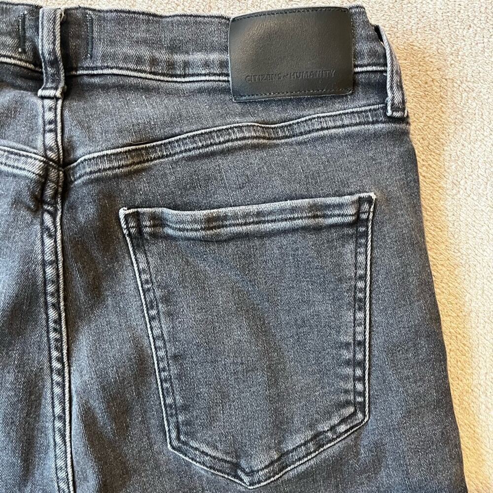 Citizens of Humanity Lilah Jean High Rise Kick Flare Jeans 29 Black Caviar Clean - Picture 8 of 9